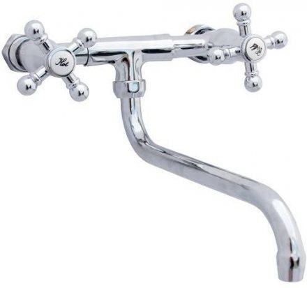 Смеситель для мойки двуручный ЦС 294 М Крест р/затвор ЦС (Подольск)