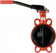 Затвор дисковый ГРАНВЭЛ ЗПНС-FL(W)-3 Ду100 Ру16 MN-N NBR (нитрил) межфланцевый с ручкой