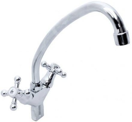 Смеситель для мойки двуручный ЦС 12 М Крест р/затвор ЦС (Подольск)