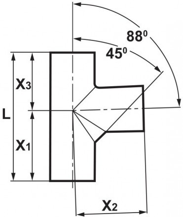 Тройник 88° S-KML SMART