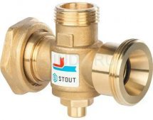 Термостатический смесительный клапан для твердотопливных котлов, тип SVM-0050, Stout SVM-0050-326005