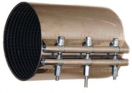 Хомут ремонтный нержавеющий одинарный Dn90-100 L400