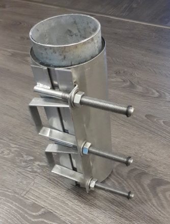 Хомут ремонтный нержавеющий усиленный Dn 158-180 L300