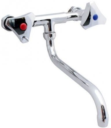 Смеситель для мойки двуручный ЦС294К Мет 01 к/затвор ЦС (Подольск)