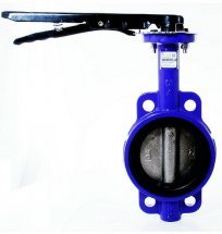 Затвор дисковый поворотный Dendor 017W(нж) Ду80 Ру16 межфланцевый чугунный с рукояткой