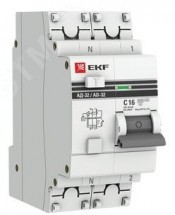 Автомат. выключатель дифференц. EKF АД-32 10мА 230В С 4.5кА