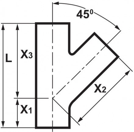 Тройник 45° S-BML SMART