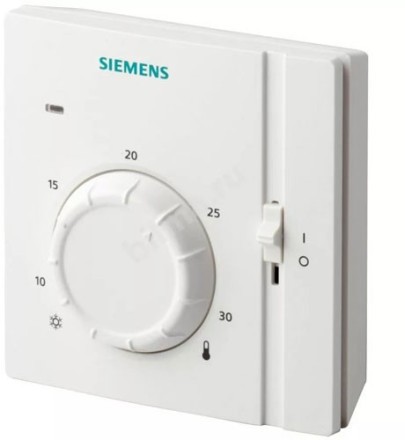 Электромеханический комнатный термостат RAA21 с задатчиком, Siemens