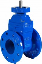 Задвижка клиновая REON RSV02 Ду600 Ру16 с обрезиненным клином, фланцевая синяя, корпус - чугун, уплотнение - EPDM, с голым штоком