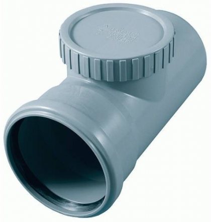 Ревизия с крышкой серая PP-H Россия