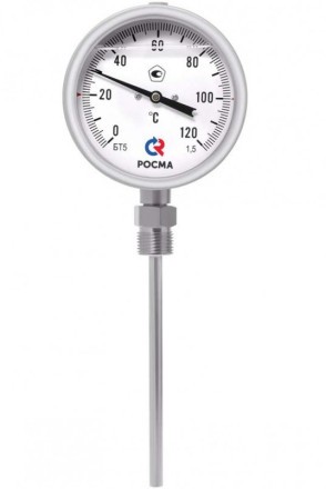 Термометр радиальный коррозионностойкий РОСМА силикон БТ-52.220