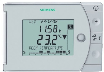 Комнатный термостат REV... с таймером, большим дисплеем и слайдером, Siemens