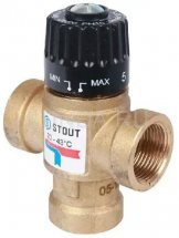 Термостатический смесительный клапан для систем отопления и ГВС, ВР, тип SVM-0110, Stout SVM-0110-166020