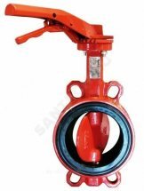 Затвор дисковый поворотный Tecofi VPI 4448R-02EP Ду50 Ру16 межфланцевый, корпус - ковкий чугун EN-GJS-500-7, диск - ковкий чугун EN-GJS-500-7, уплотнение EPDM с ручкой