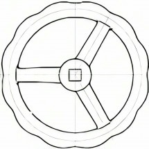 Штурвал съёмный ABRA KV03 диаметр 400 мм Ру16 для ABRA-KV-03 Ду350-600
