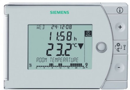 Комнатный термостат с расписанием на будни/выходные с приёмн.сигнала времени, Siemens