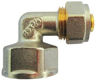 Угольник МП латунь никель ВР