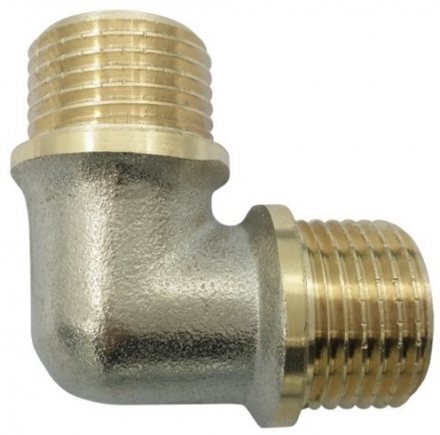 Угольник латунь никель НР 9005 Aquasfera