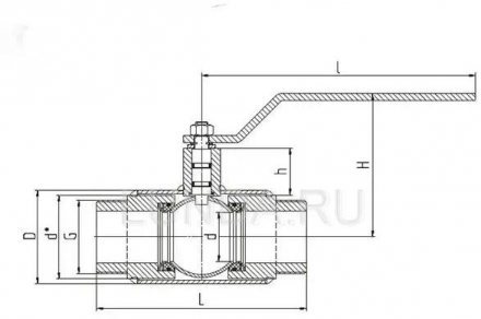 Шаровой стальной кран цапковый Energy, с рукояткой LD Ду 15 Ру 40 КШЦЦ Energy 015.040.03