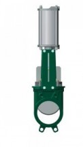 Задвижка шиберная чугун межфл VG3400-031MM уплотнение металл с пневмоприводом Tecofi