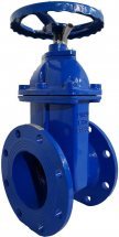 Задвижка клиновая KVANT Ду80 Ру16, фланцевая, корпус - чугун, с обрезиненным клином, управление - штурвал, уплотнение - NBR