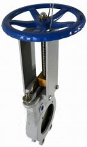 Задвижка шиберная ножевая KVANT Ду300 Ру10 двухсторонняя, межфланцевая, чугунная, нож - нержавеющая сталь, уплотнение — EPDM