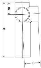 Крестовина 88° S-SML SMART двухплоскостная с удлиненной стороной
