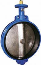 Затвор дисковый поворотный Dendor 017W Ду65 Ру10/16 межфланцевый, корпус - чугун, диск - чугун, уплотнение - EPDM, с голым штоком