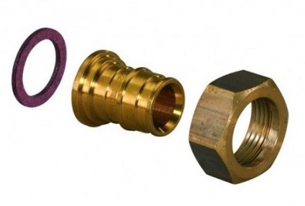 Штуцер для PE-X Q&amp;E латунь нак. гайка Uponor