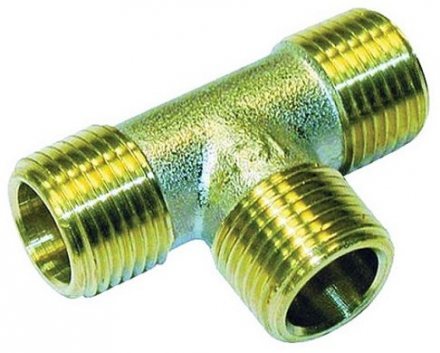 Тройник латунь никель НР Faro STC