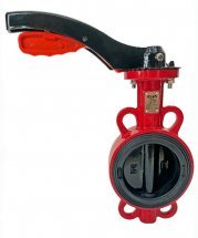 Затвор дисковый поворотный REON RSV81RED Ду25/32 Ру16 межфланцевый, корпус - чугун GGG40, с алюминиевой рукояткой