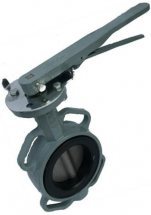 Затвор поворотный ABRA BUV-VF863D Ду40 Ру16 NBR с рукояткой